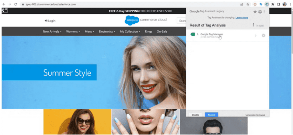 Data layer implementation in SFCC