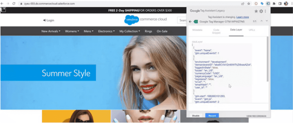 Data layer tag assistant legacy for tracking
