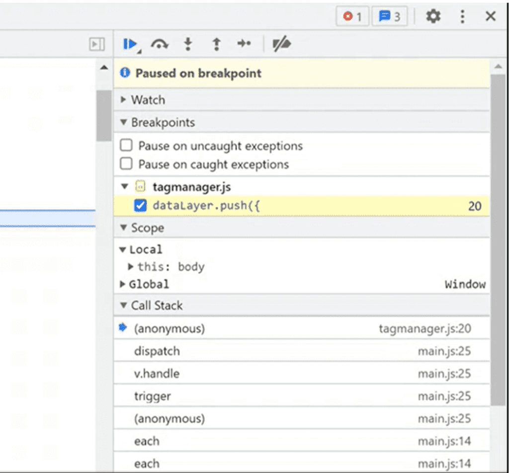 Step to inspect data layer
