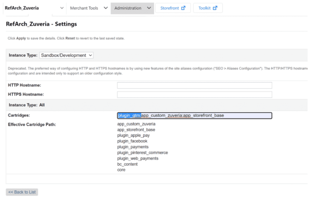Sandbox cartridge path